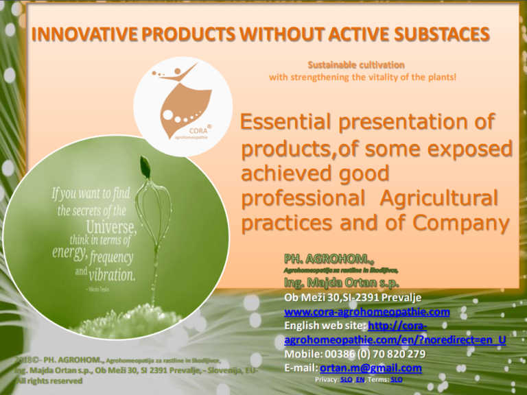 OUR INNOVATIVE PRODUCTS WITHOUT ACTIVE SUBSTANCES image 768x576 1 - Presentation of Director of the Company