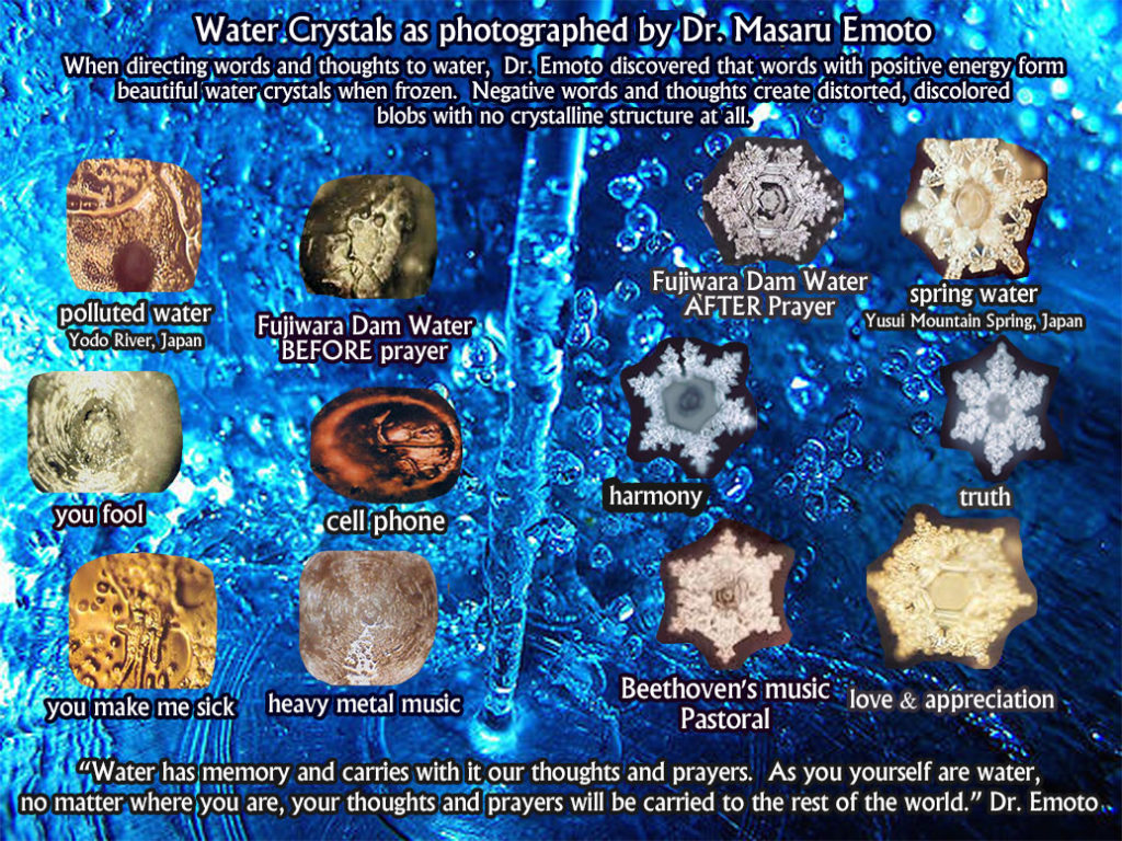 Emoto Crystals spring water 3 1024x768 - Dne 9.6.019 beležena geomagnetna nevihta! Rešitev na dlani: Krepitev geomagnetizma in lastnega elektromagnetnega ščita, ki jo lahko udejanjamo ljudje in voda!