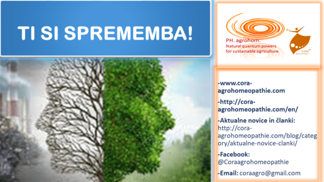 TI SI SPREMEMBA www.cora agrohomeopathie.com  - Semena blagostanja - posejte si jih že sedaj!