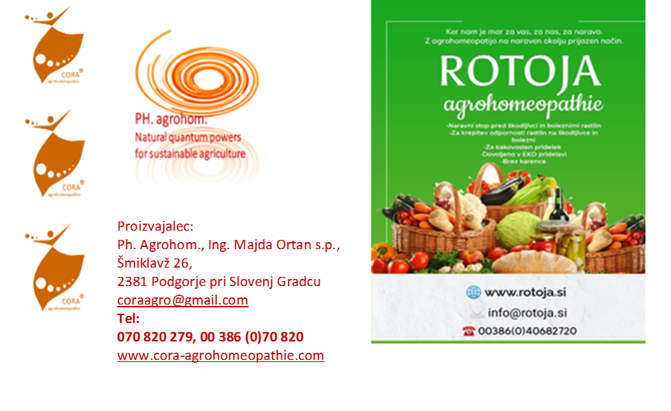 Ortans Agro HomeoGrow - Izpis iz Cenika - za proizvode Cora agrohomeopathie® v drugi cenovni skupini